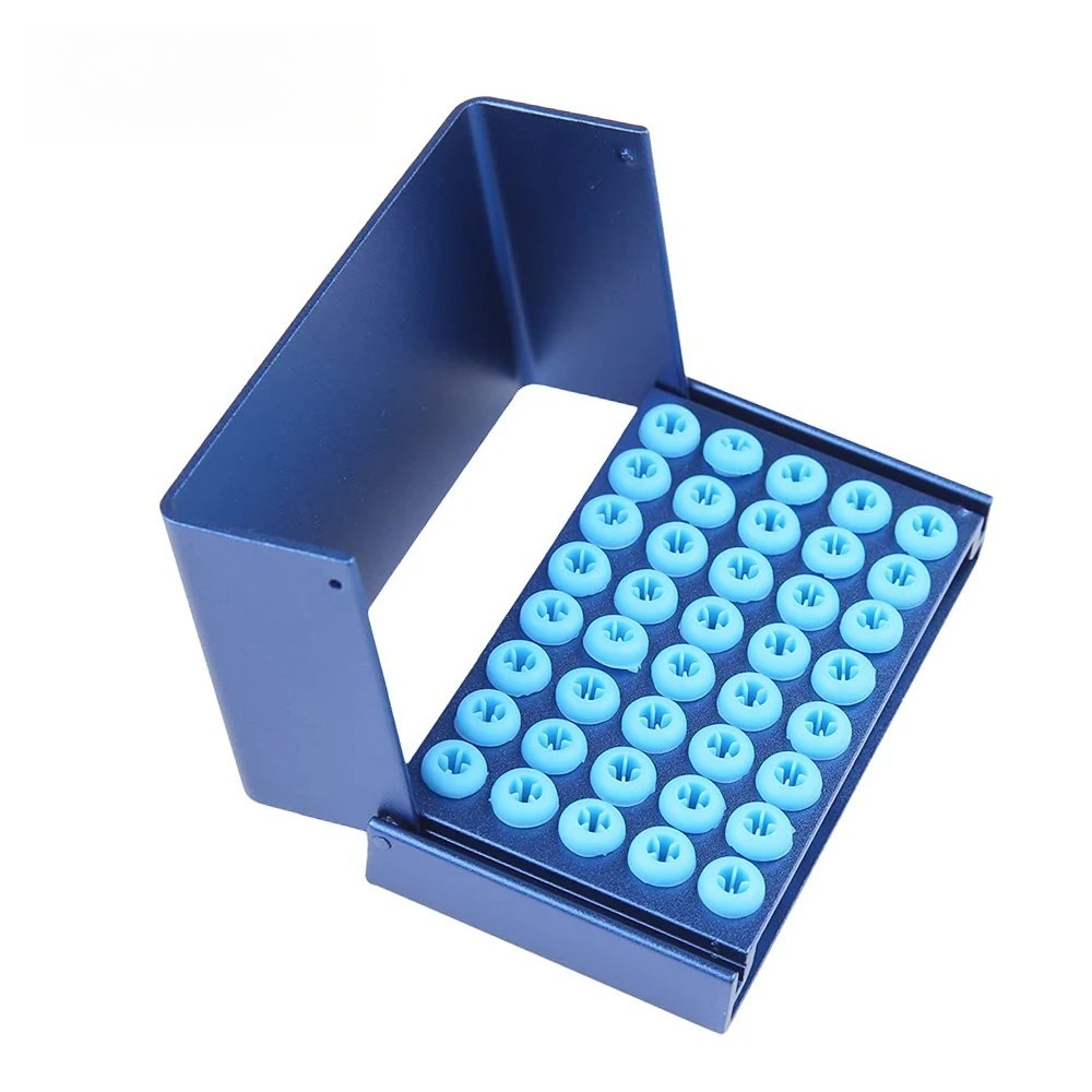 40 Holes Dentistry Bur Holder Stand Block Endo Files Organizers Odontologia Autoclave Sterilizer Dental Disinfection Box
