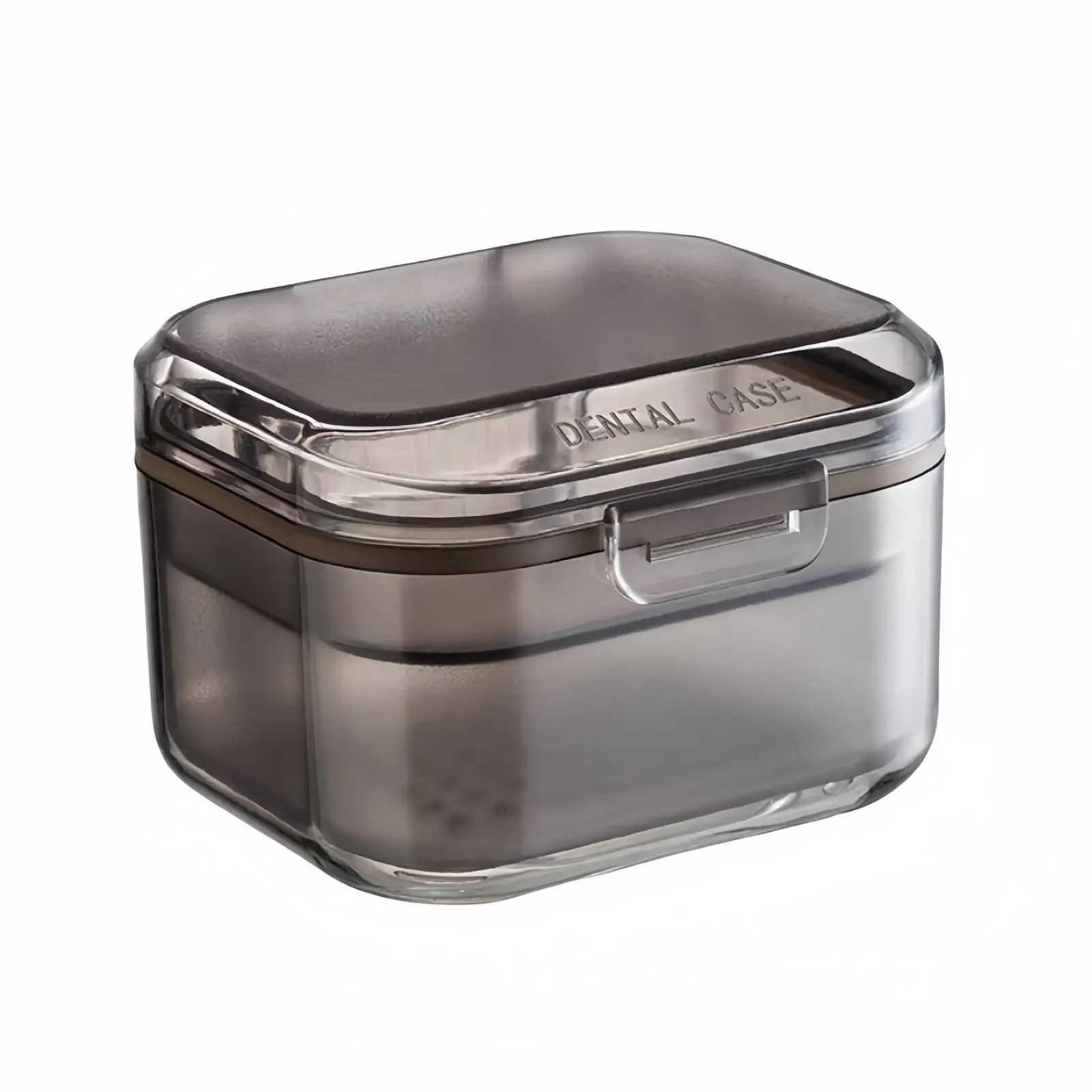 2PCSDenture Bath Case Leak-Proof Retainer Case Soaking Denture Box for Braces Mouth Guard Invisalign Retainer Holder Cleaner Cup