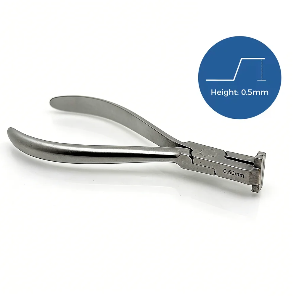 Stainless Steel Dental Wire Step Forming Plier for Orthodontic Archwire Bending and Contouring
