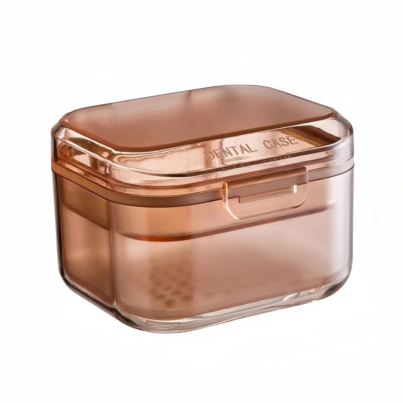 2PCSDenture Bath Case Leak-Proof Retainer Case Soaking Denture Box for Braces Mouth Guard Invisalign Retainer Holder Cleaner Cup