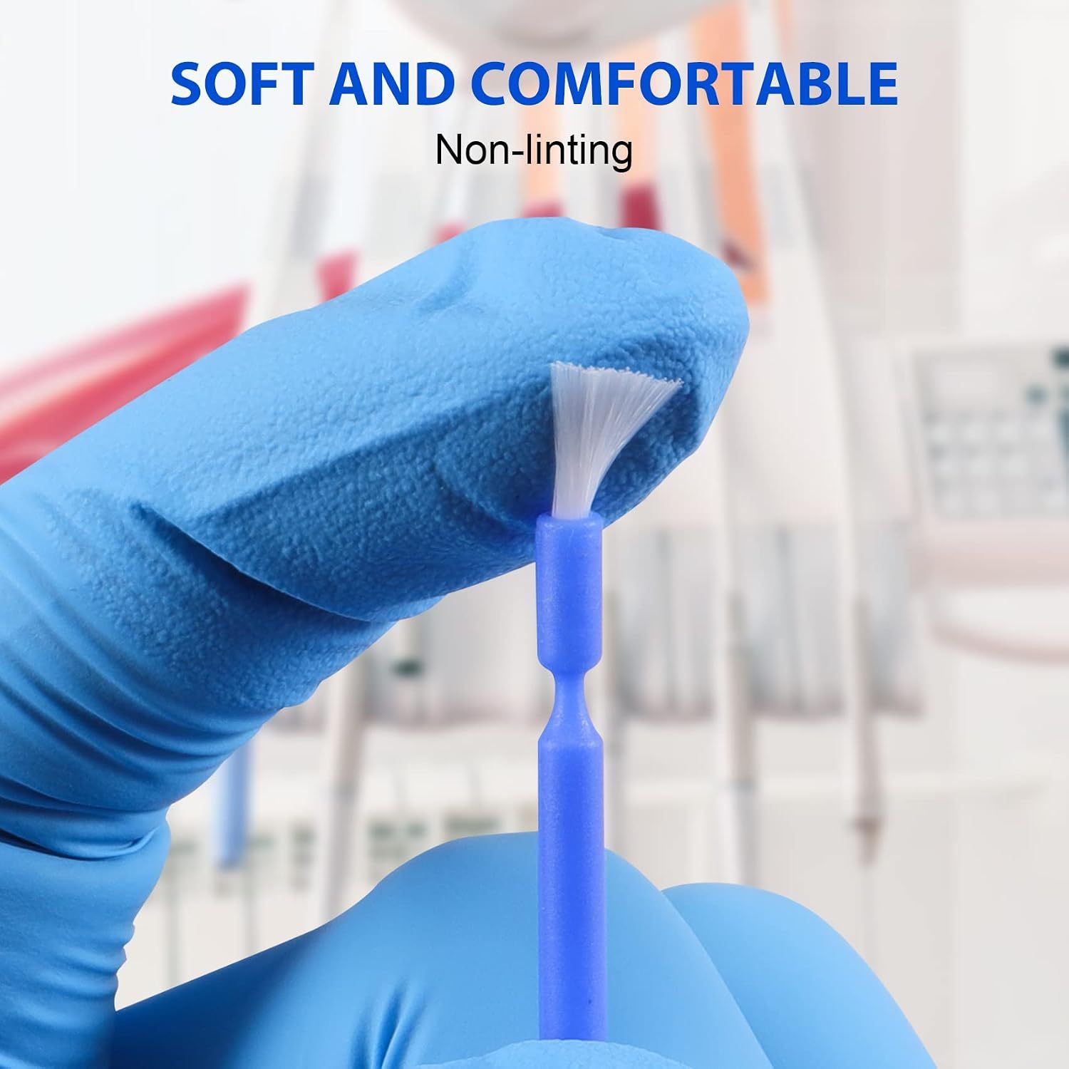 400 PCS Disposable Dental Micro Brushes Dental Applicator with Bendable Tips, Disposable Applicators Microbrush Blue Micro Swabs