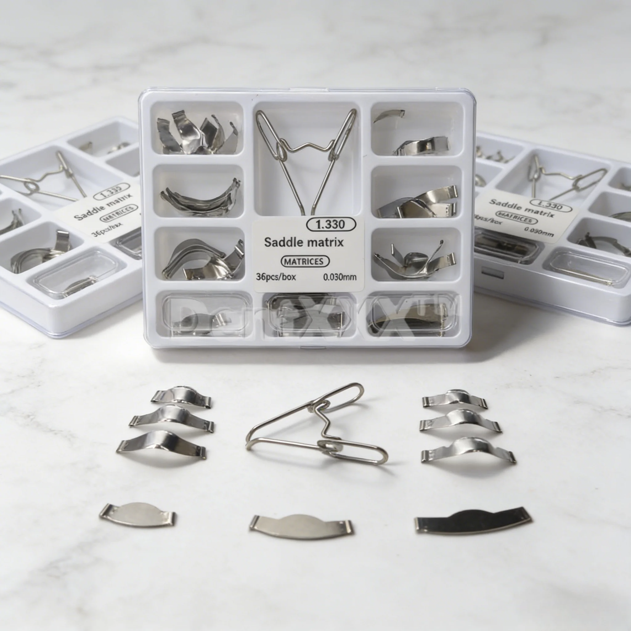 3box x 36Pcs Sectional Matrix System Band Resin Clamping/Separating Ring Shaped Sheet 1.330 with Springclip Care Tools
