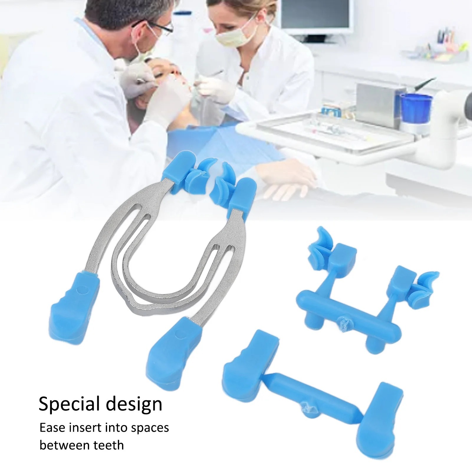 2PCS Dental Sectional Contoured Matrices Clip Set High Temperature Resistant Clamp for Hospital Teeth Dental Matrices Clamp