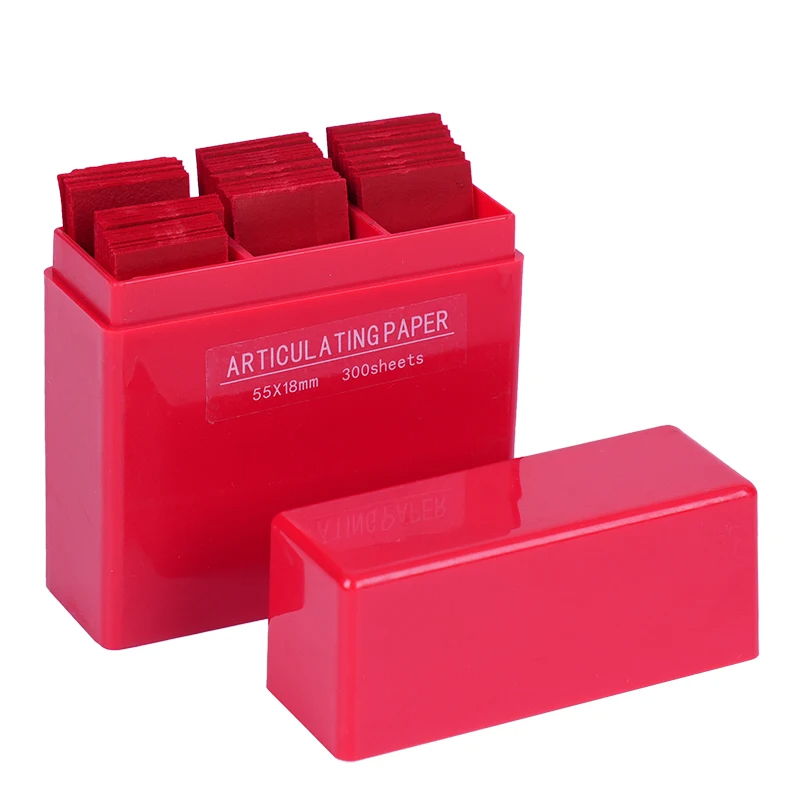 5set x300 Sheets Dental Bite Paper Disposable Dentist Blue/Red Double-Sided Bite Strip Oral Teeth Care Whitening Dentistry Material