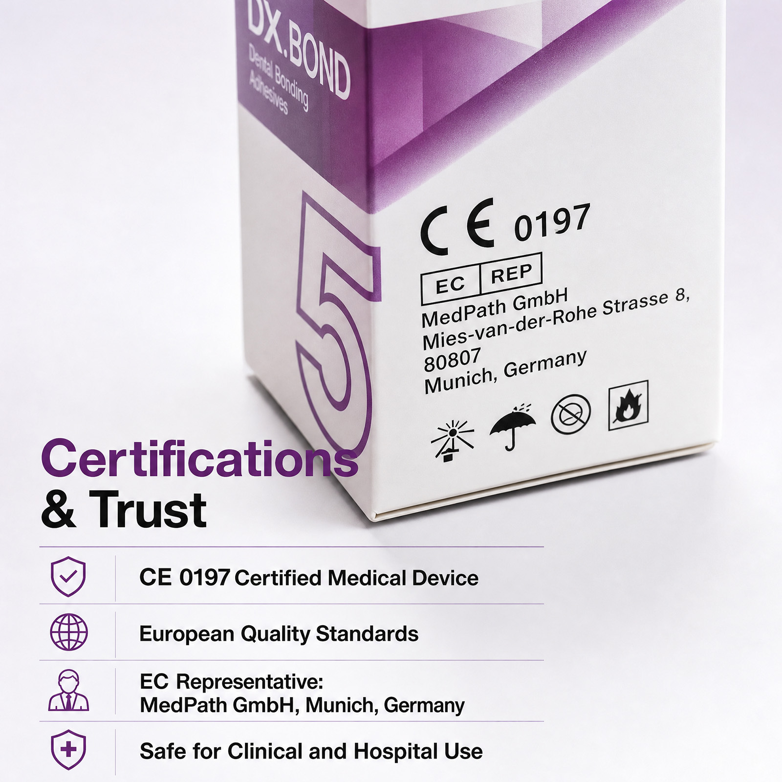 DX.BOND V Dental Adhesive, Bonding Agent for Composite, Porcelain, Metal and Other Restorations