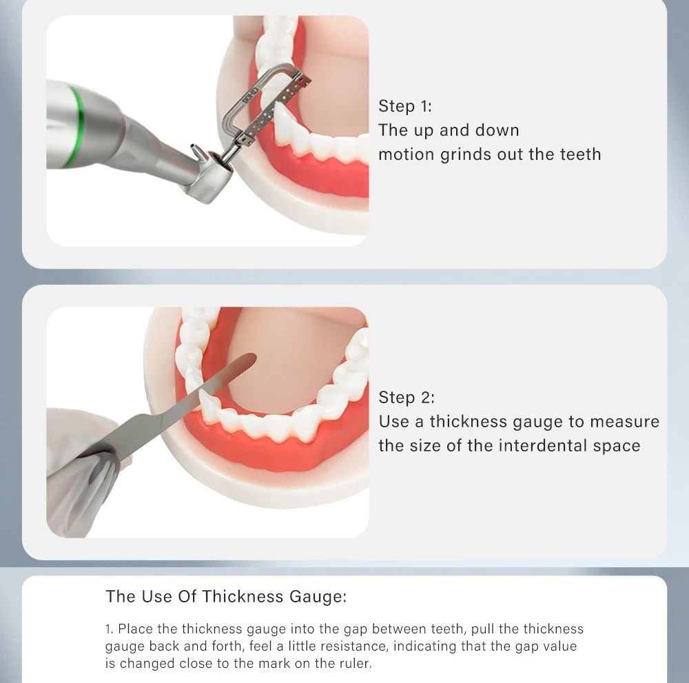 Dental System Orthodontic 4:1 Reciprocating Interproximal Strip Contra Angle Handpiece Orthodontic Treatment Enamel Gauge Measure
