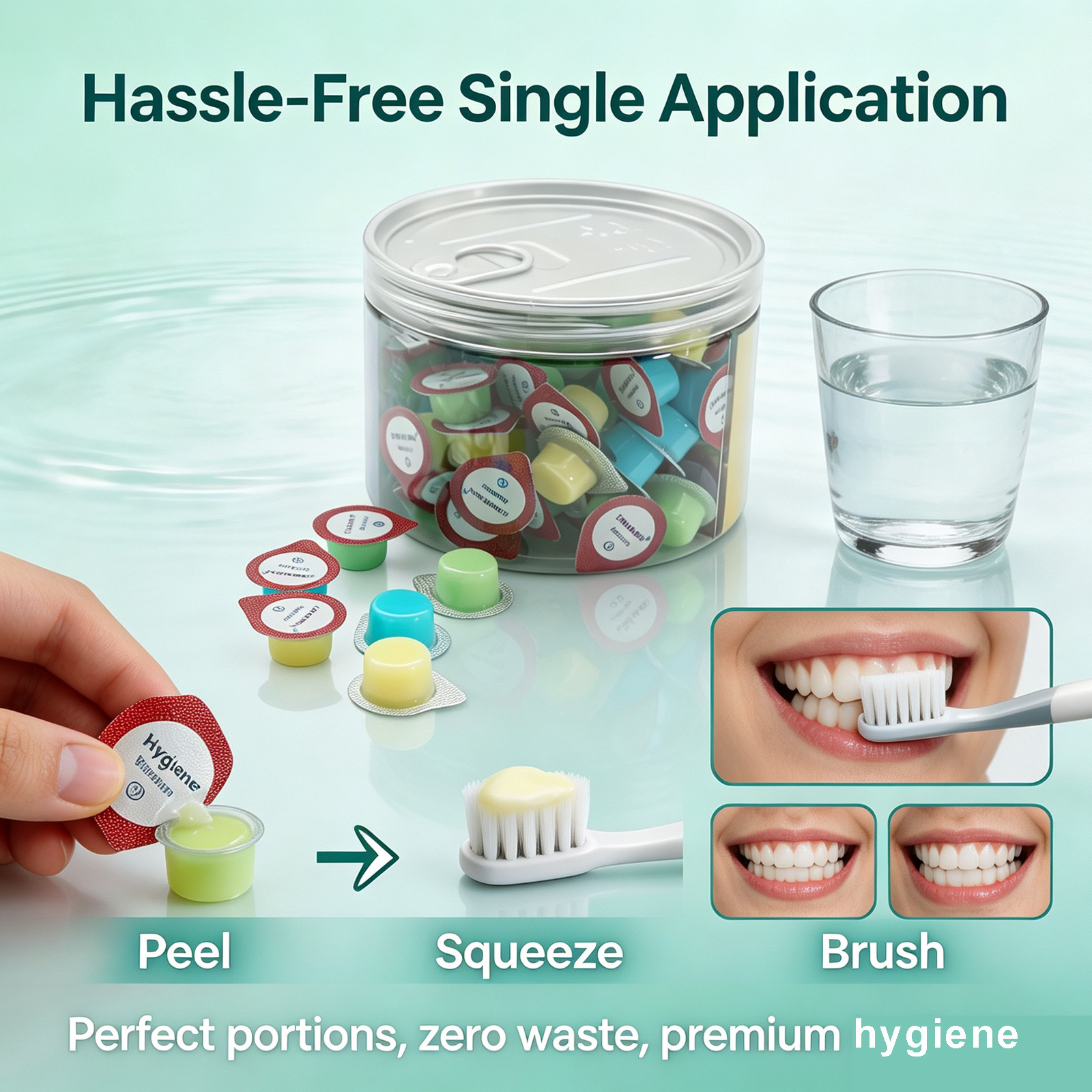 Natural Teeth Polishing Paste for Oral Care, 80 x 2g Prophy Cleaning Paste，Teeth Polishing Cream