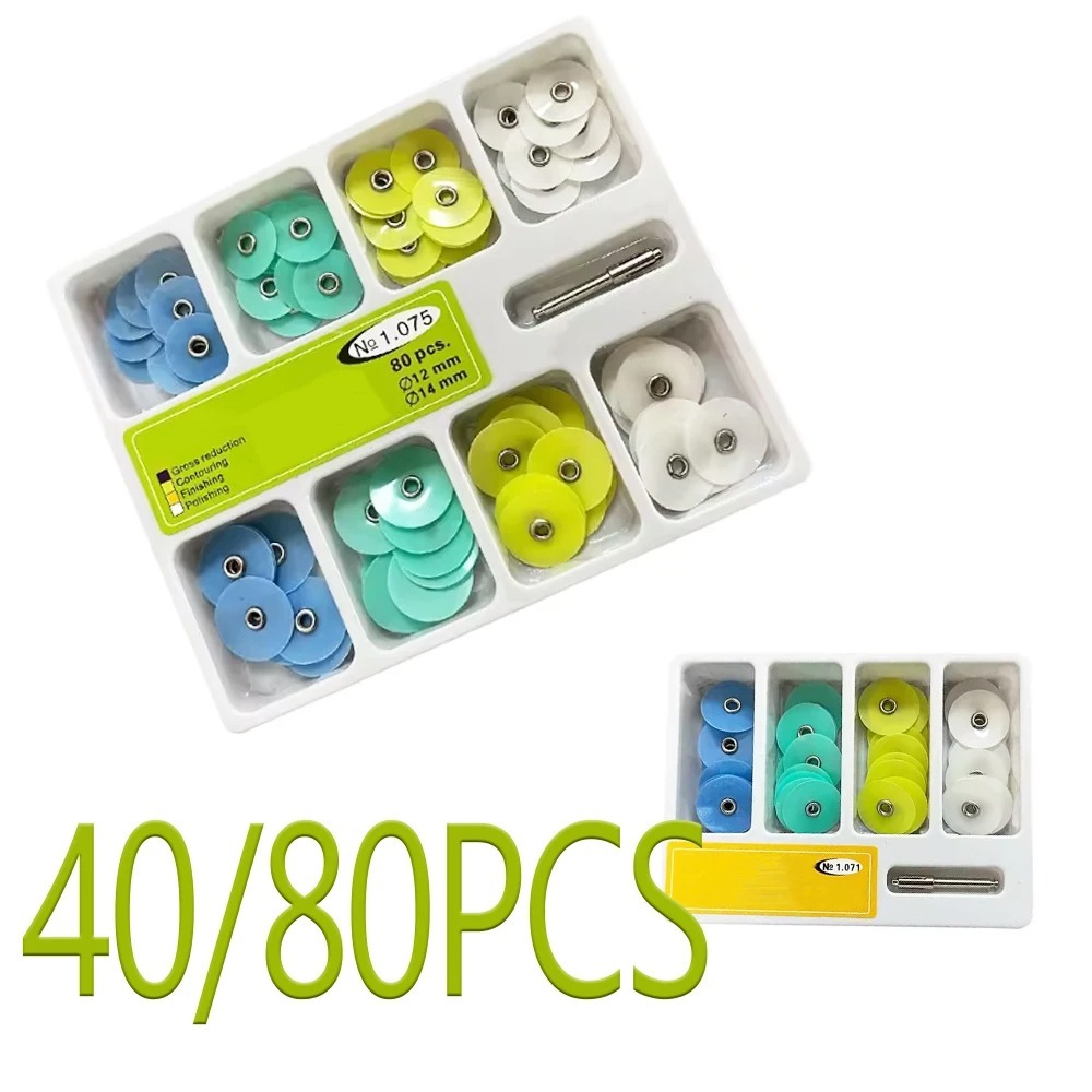 2set/ 80Pcs per box Dental Polishing Discs Holding Rod Mandrel Soflex Flexi Disc RA Shank Teeth Whitening Abrasive Tools Kit