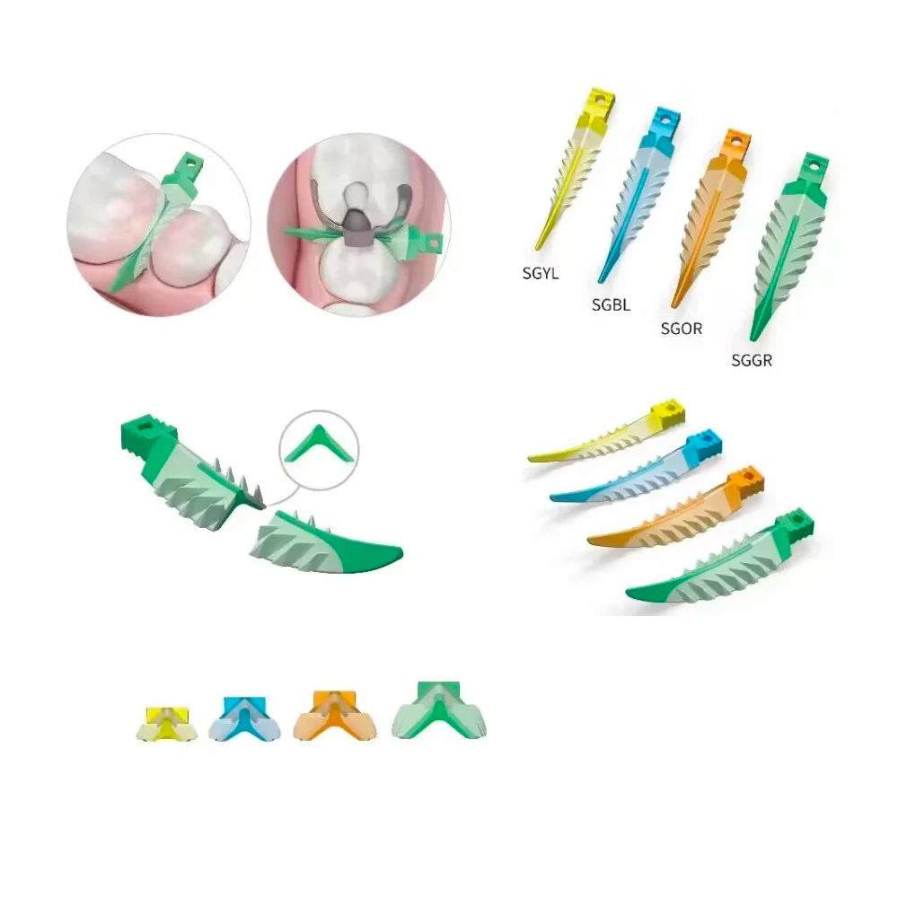 New Dental Interdental Wedges Sealing Composite Wedges Silicone Suitable Adaptive Dentist Material for Tooth Restoration