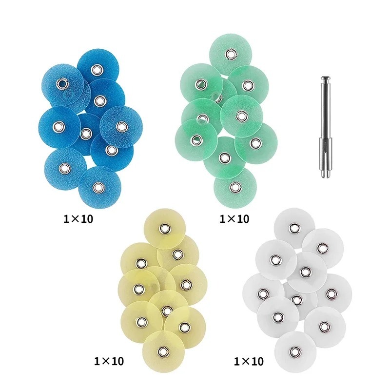 2set/ 80Pcs per box Dental Polishing Discs Holding Rod Mandrel Soflex Flexi Disc RA Shank Teeth Whitening Abrasive Tools Kit