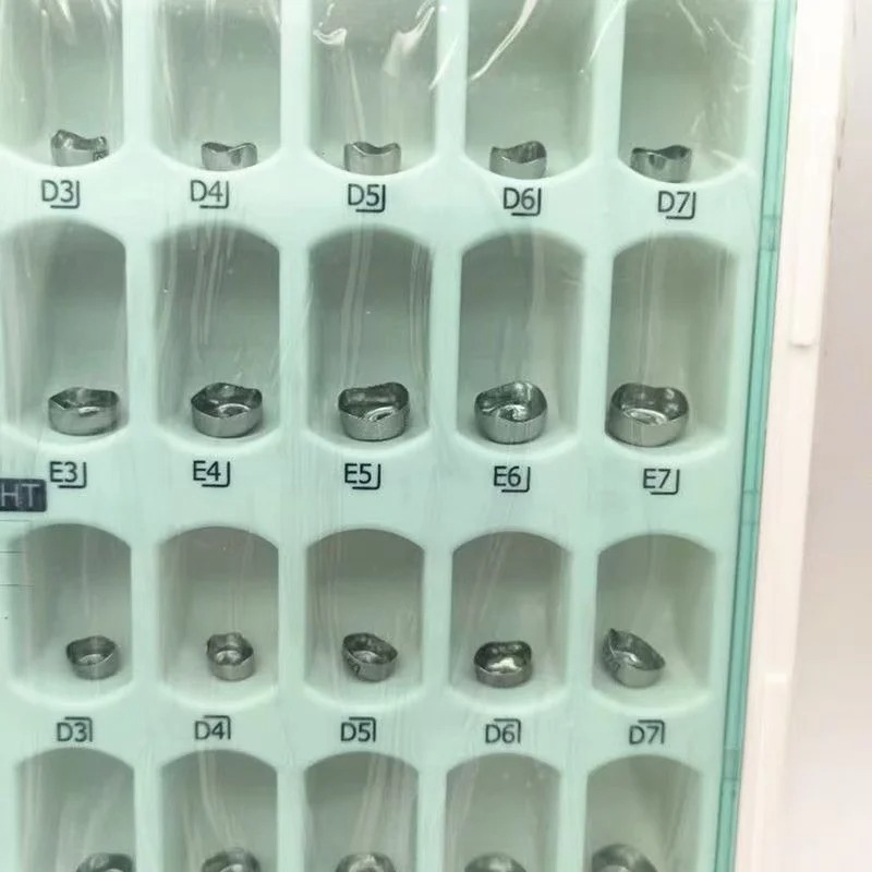 48Pcs/Set Children's Crowns Prefabricated Metal Crowns, Stainless Steel Temporary Crowns, Orthodontic Treatment Tools.