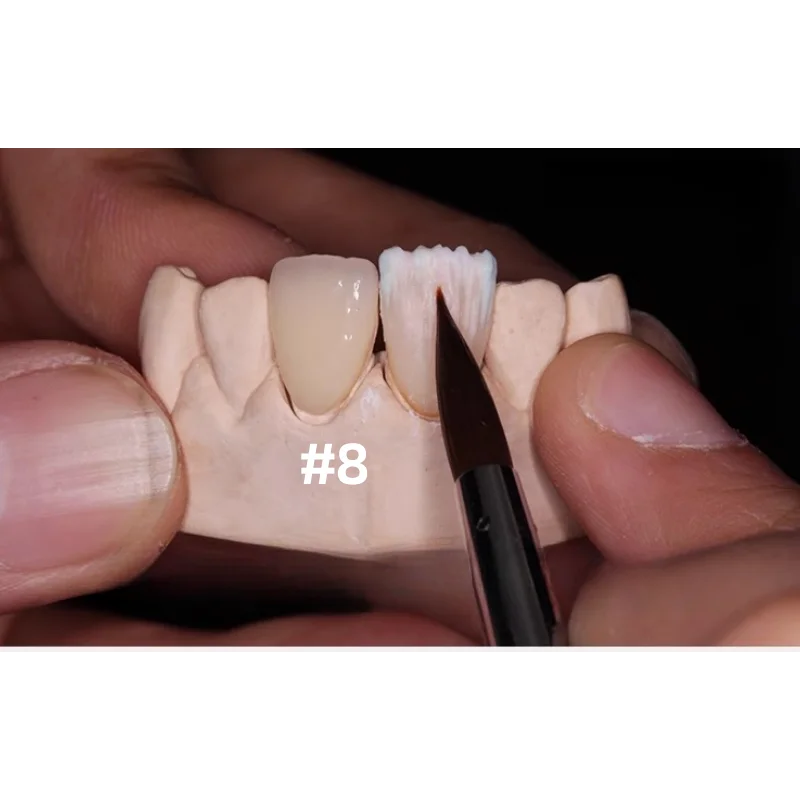 28 Slot Imitation Ceramic Palette Dental Lab Equipment Porcelain Mixing Watering Moisturizing Plate Porcelain Brush Pen