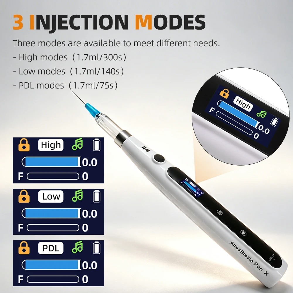 Dental Oral Anesthesia Injector Portable Painless Wireless Local Anesthesia with Operable LCD Display Chargeable & suction back
