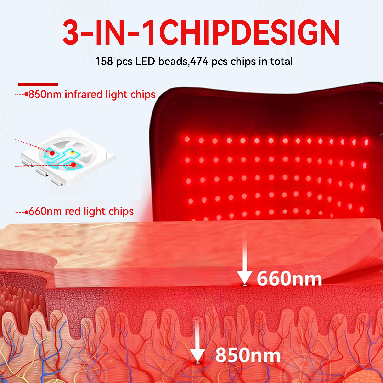 Red Light Therapy Shoe for Feet, 660nm & 850nm Infrared Red Light Pulse Full Wrapped Wearable Infrared Light Therapy Shoe for Foot/Heel/Ankle, 660nm & 850nm Red Light with Pulse Mode(Single Pack)
