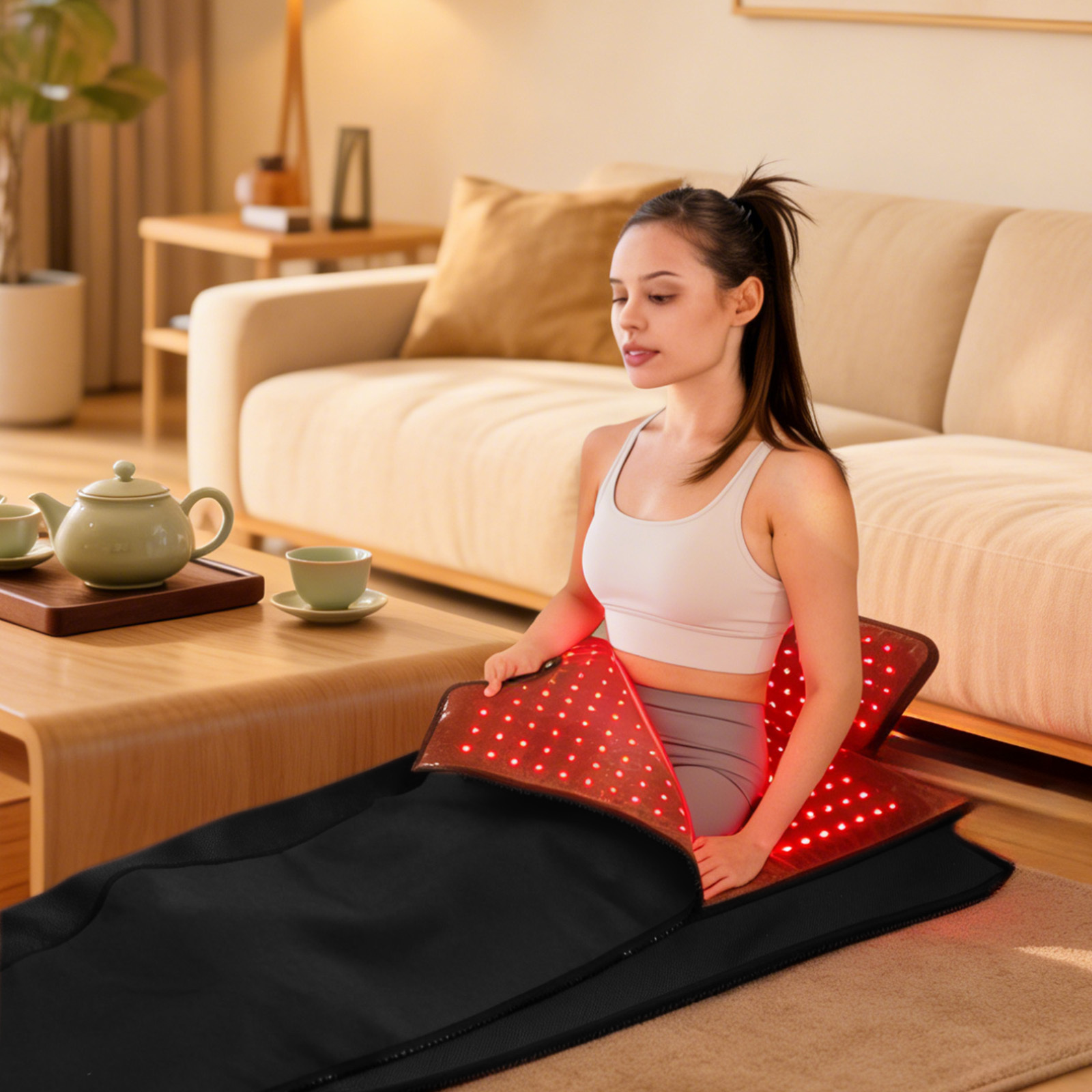 Red Light Therapy Mat for Full Body,, RMAT05 3252 LEDs, Dual Wavelength 660nm & 850nm, Infrared Red Light Blanket, Light Therapy Bag for Home Use