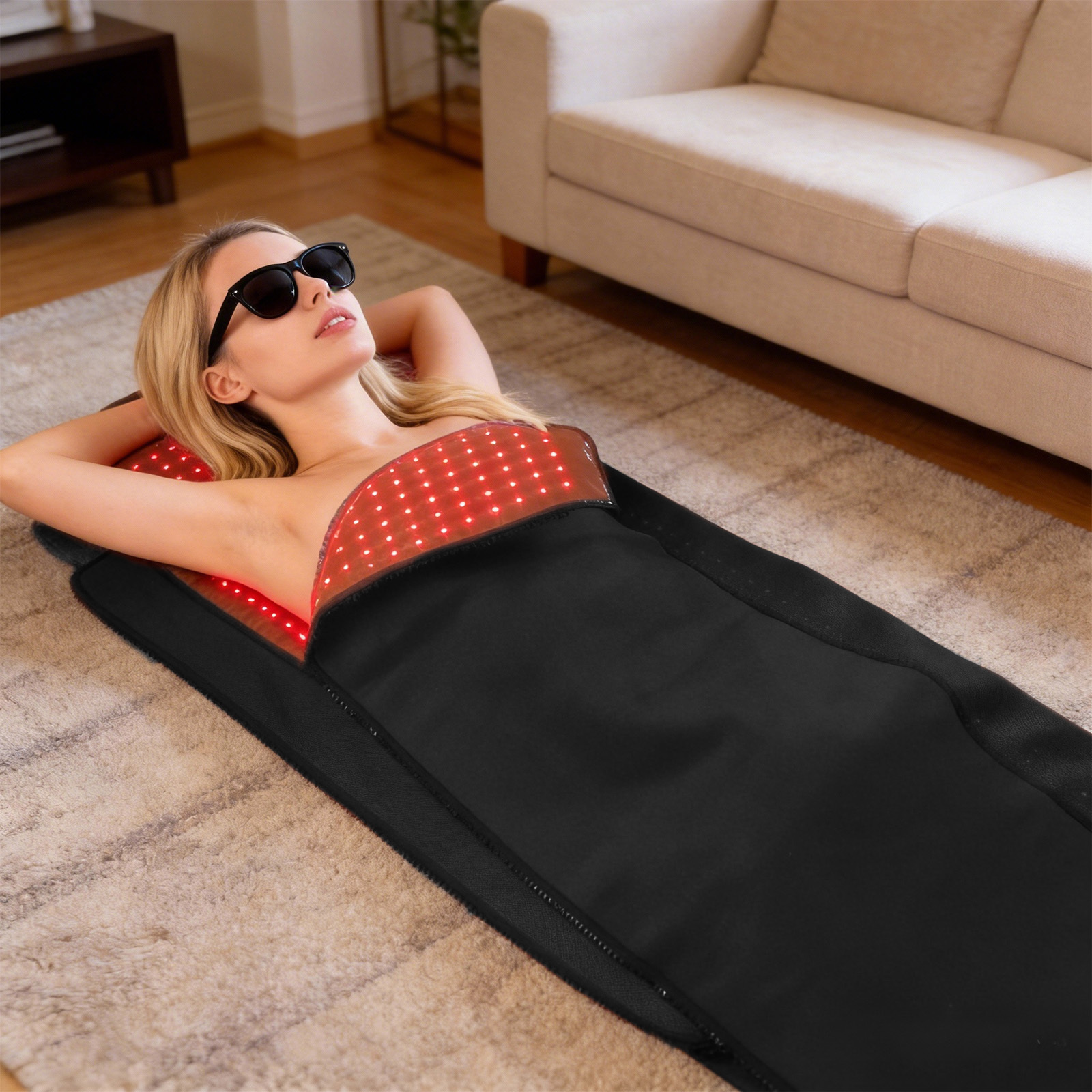 Red Light Therapy Mat for Full Body,, RMAT05 3252 LEDs, Dual Wavelength 660nm & 850nm, Infrared Red Light Blanket, Light Therapy Bag for Home Use