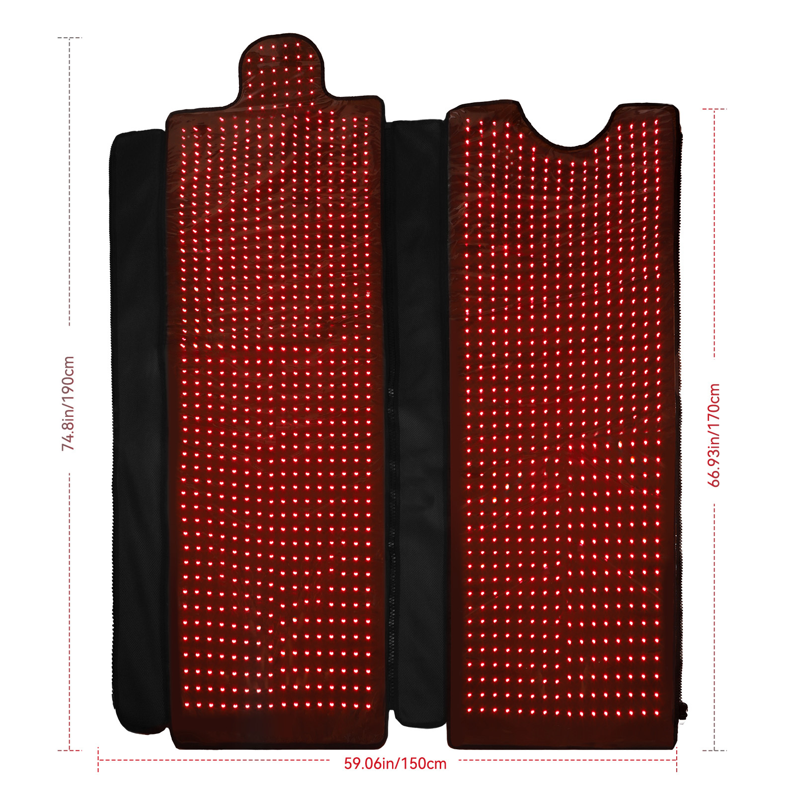 Red Light Therapy Mat for Full Body,, RMAT05 3252 LEDs, Dual Wavelength 660nm & 850nm, Infrared Red Light Blanket, Light Therapy Bag for Home Use