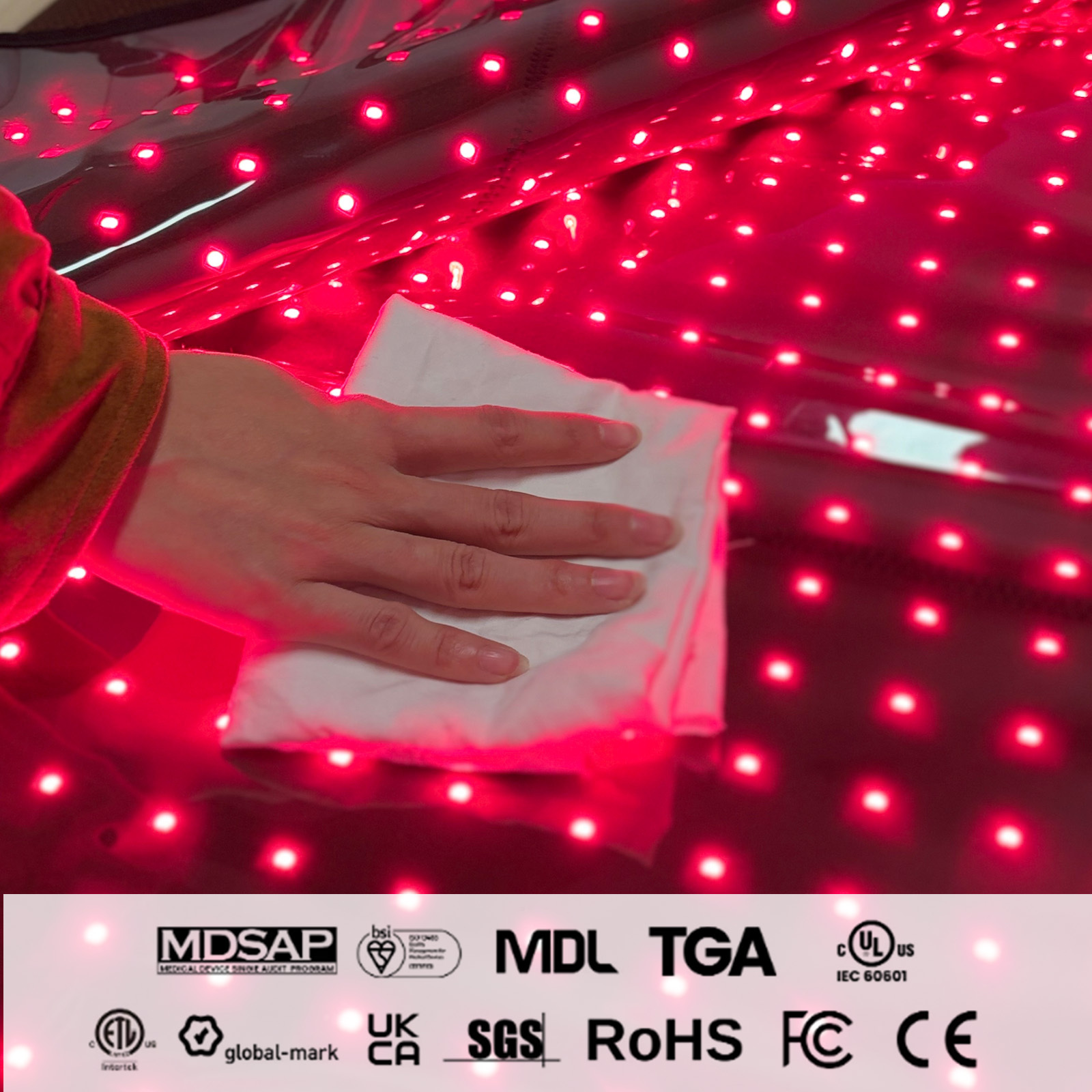 Red Light Therapy Mat for Full Body,, RMAT05 3252 LEDs, Dual Wavelength 660nm & 850nm, Infrared Red Light Blanket, Light Therapy Bag for Home Use