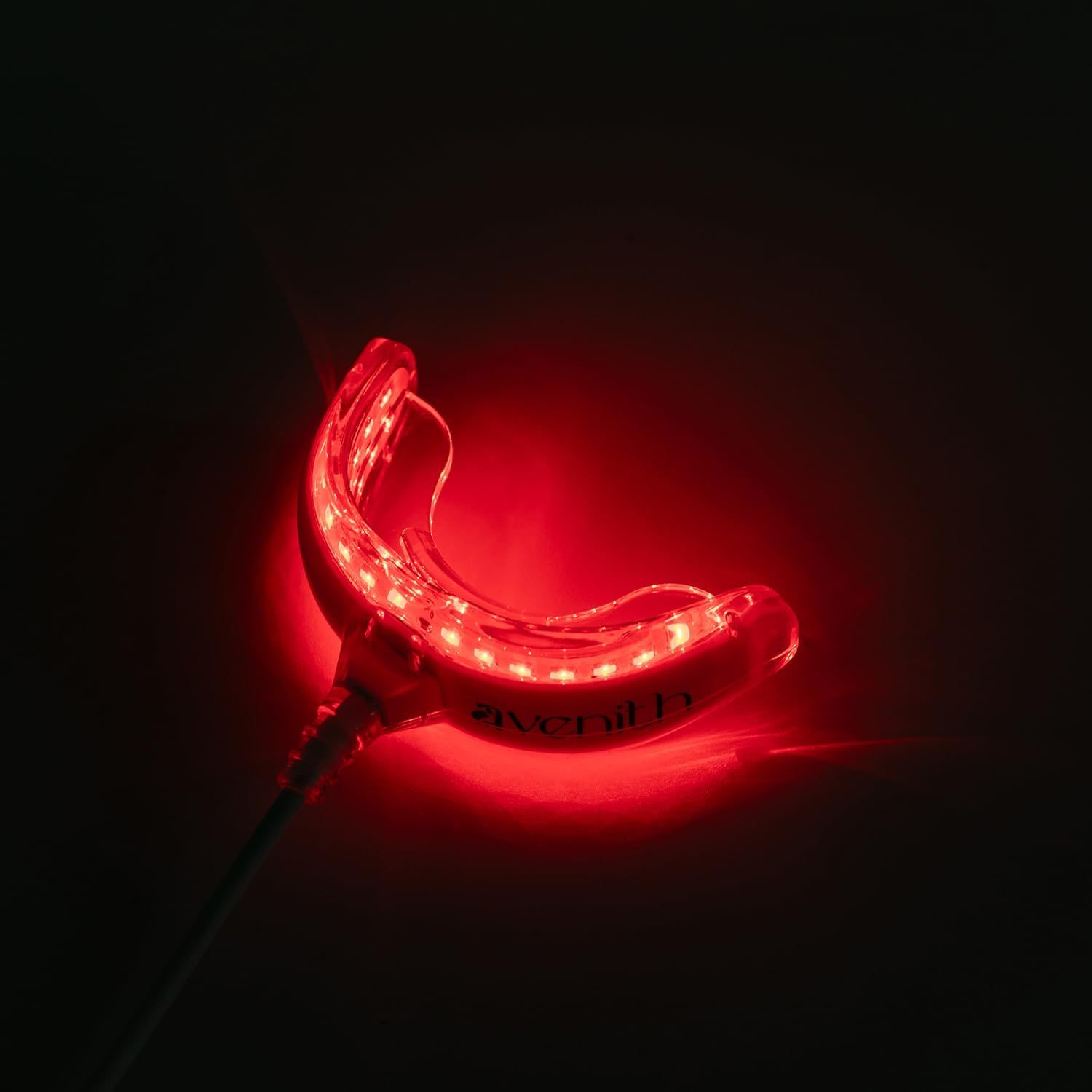 Red Light for Gums – Gum Health & Gum Care – 32 Red LEDs for Gums and Teeth – USB-C, USB & Lightning-Compatible Adapters Included Packed by high Quality Storage case