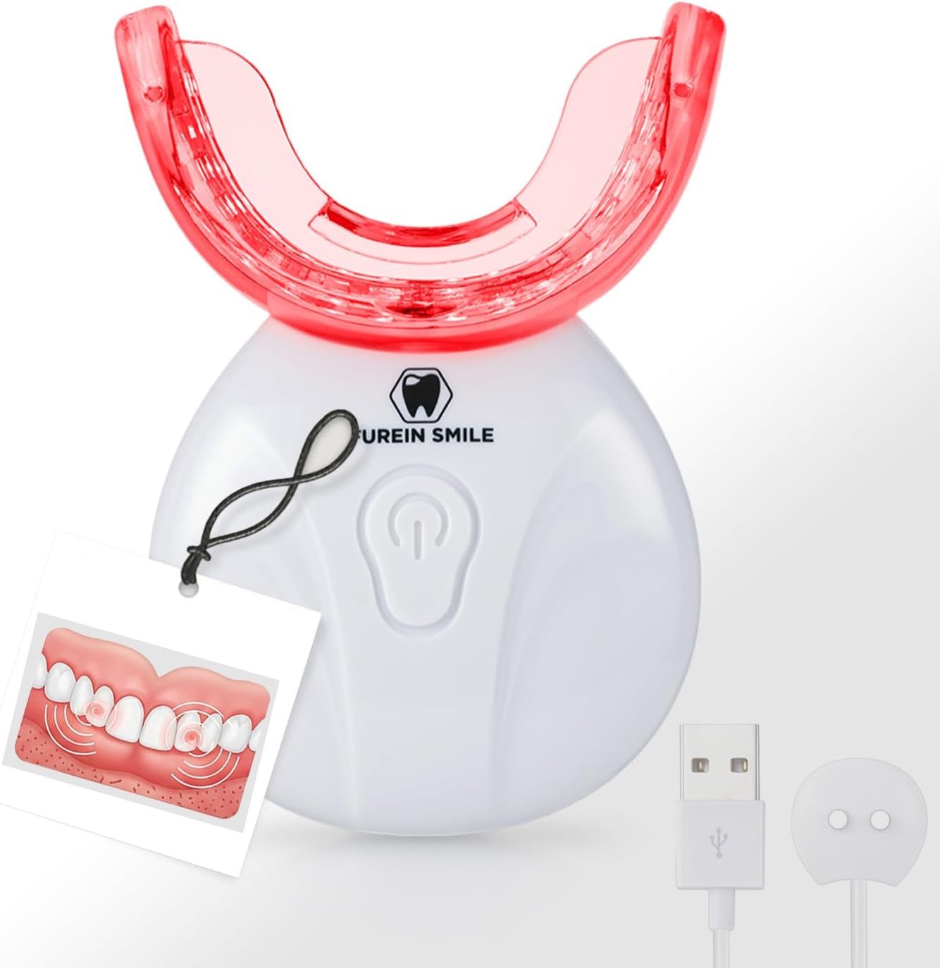 Red Light Therapy for Gums, Toothache Relief, 32 LED Periodontal Light, Bleeding Gums, Gum Health