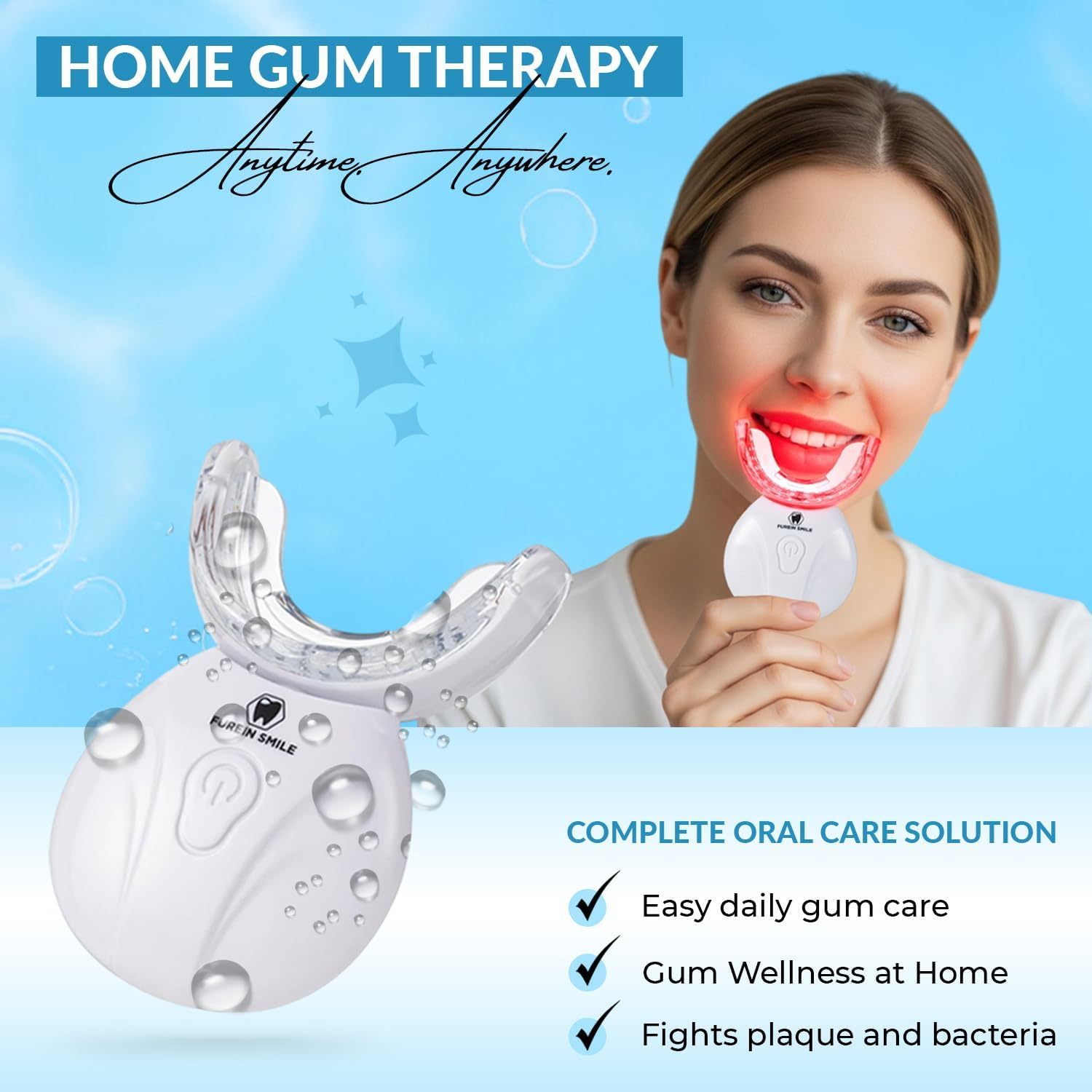Red Light Therapy for Gums, Toothache Relief, 32 LED Periodontal Light, Bleeding Gums, Gum Health