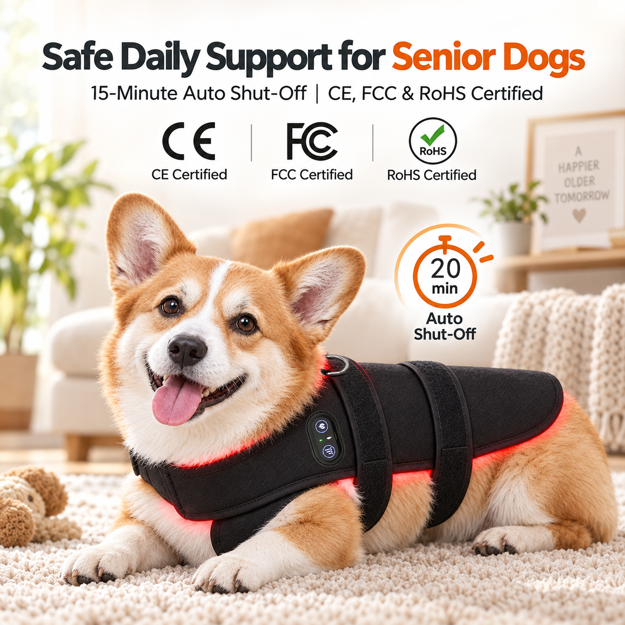 Red Light Therapy for Dogs, Cordless Red Light Wrap for Small Pets