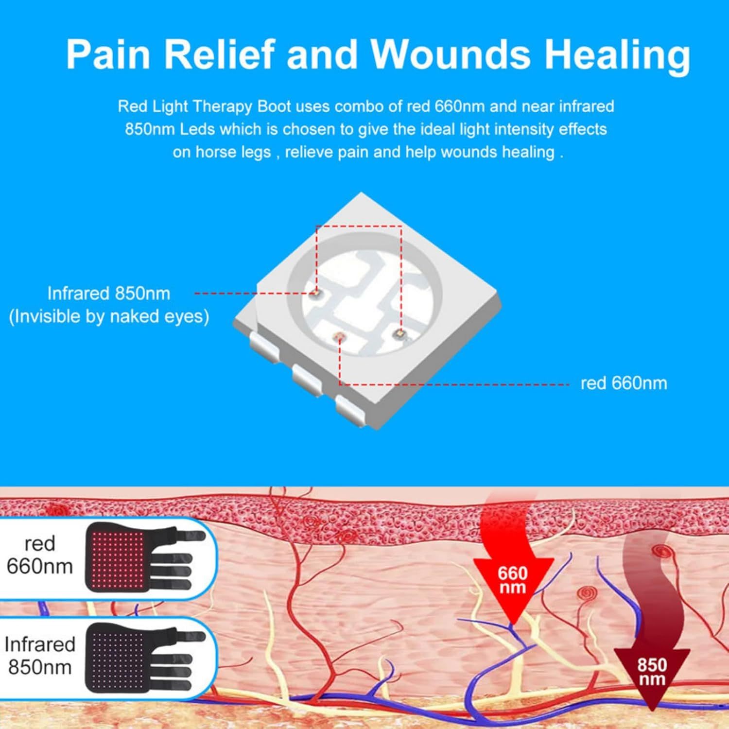 Infrared Light Therapy for Horses,Therapy for Horse Leg Stifle Pain(2 Pcs)