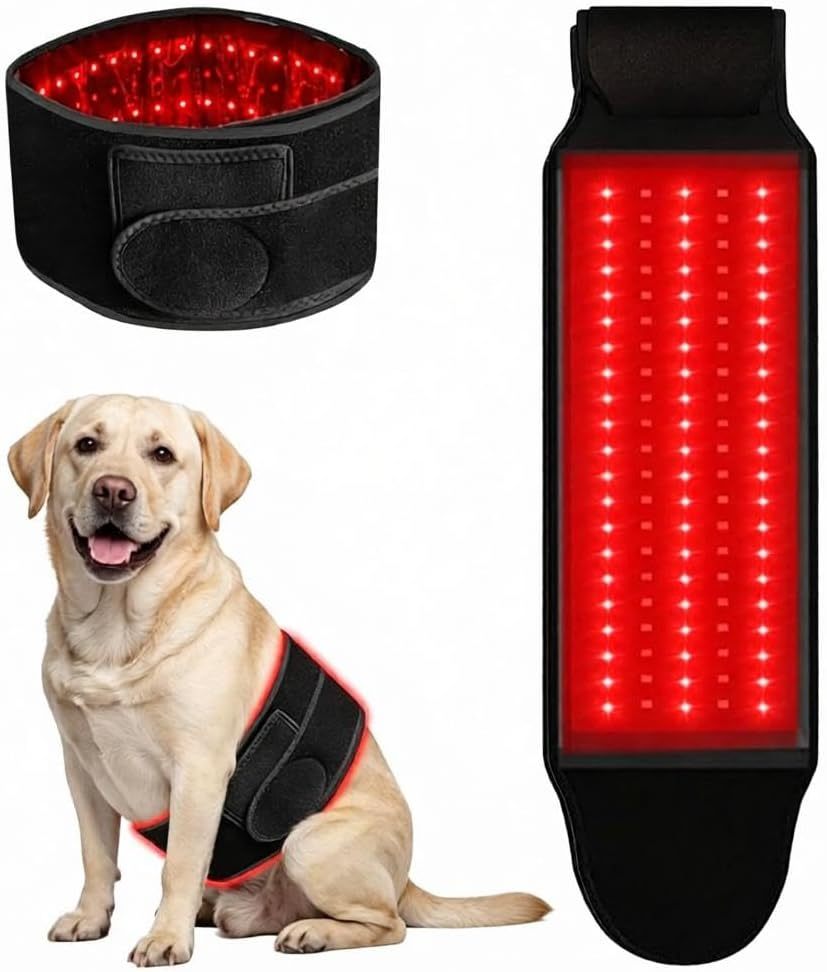 Professional Red Light Therapy Belt for Dogs - Infrared Light Therapy Device for Hip, Back, Elbow Pain Relief & Joint Care, Portable Red Light Therapy Wrap for Pets & Horses at Home