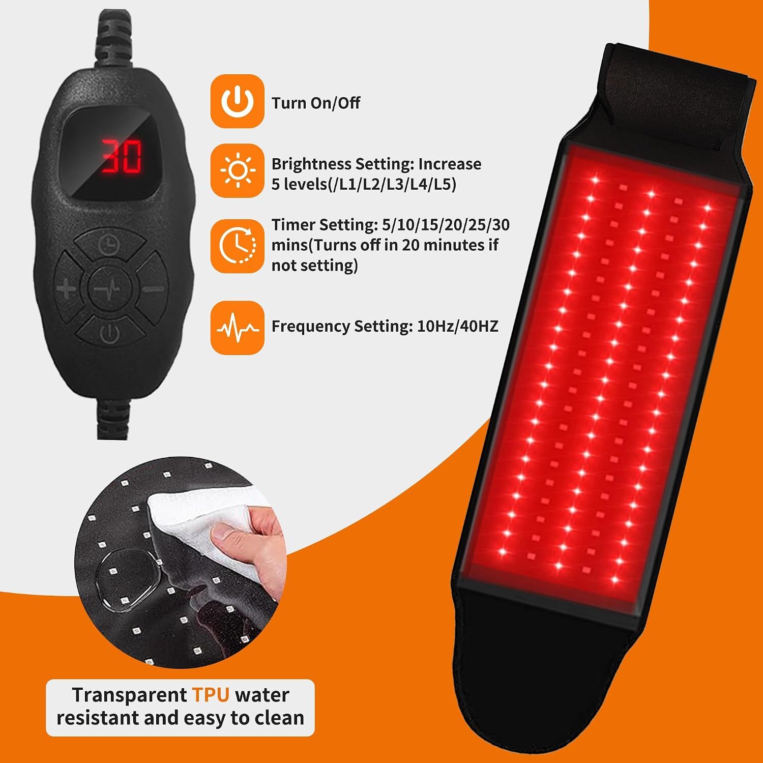 Professional Red Light Therapy Belt for Dogs - Infrared Light Therapy Device for Hip, Back, Elbow Pain Relief & Joint Care, Portable Red Light Therapy Wrap for Pets & Horses at Home