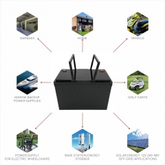 RisunPower RP12100LR 12.8V 100Ah 1280Wh LiFePO4 Lithium Battery replace Lead-acid battery portable power station