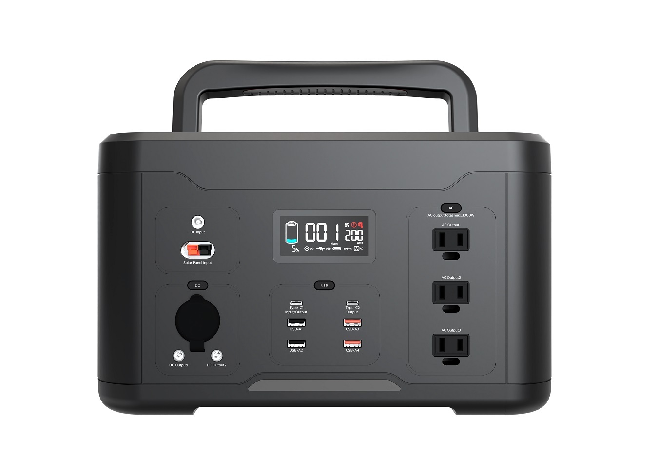 RisunPower S1000 21.6V 54Ah 1166.4Wh 1000-2000W NCM Lithium Battery smart light Portable PowerStation Emergency Outdoor Power Supply