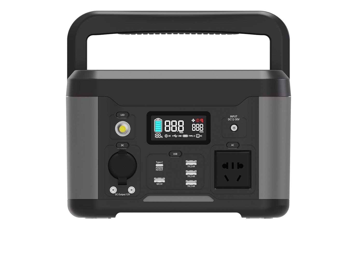 RisunPower S600 14.6V 39Ah 569.4Wh 600-1200W NCM Lithium Battery mini light Portable PowerStation Emergency Outdoor Power Supply
