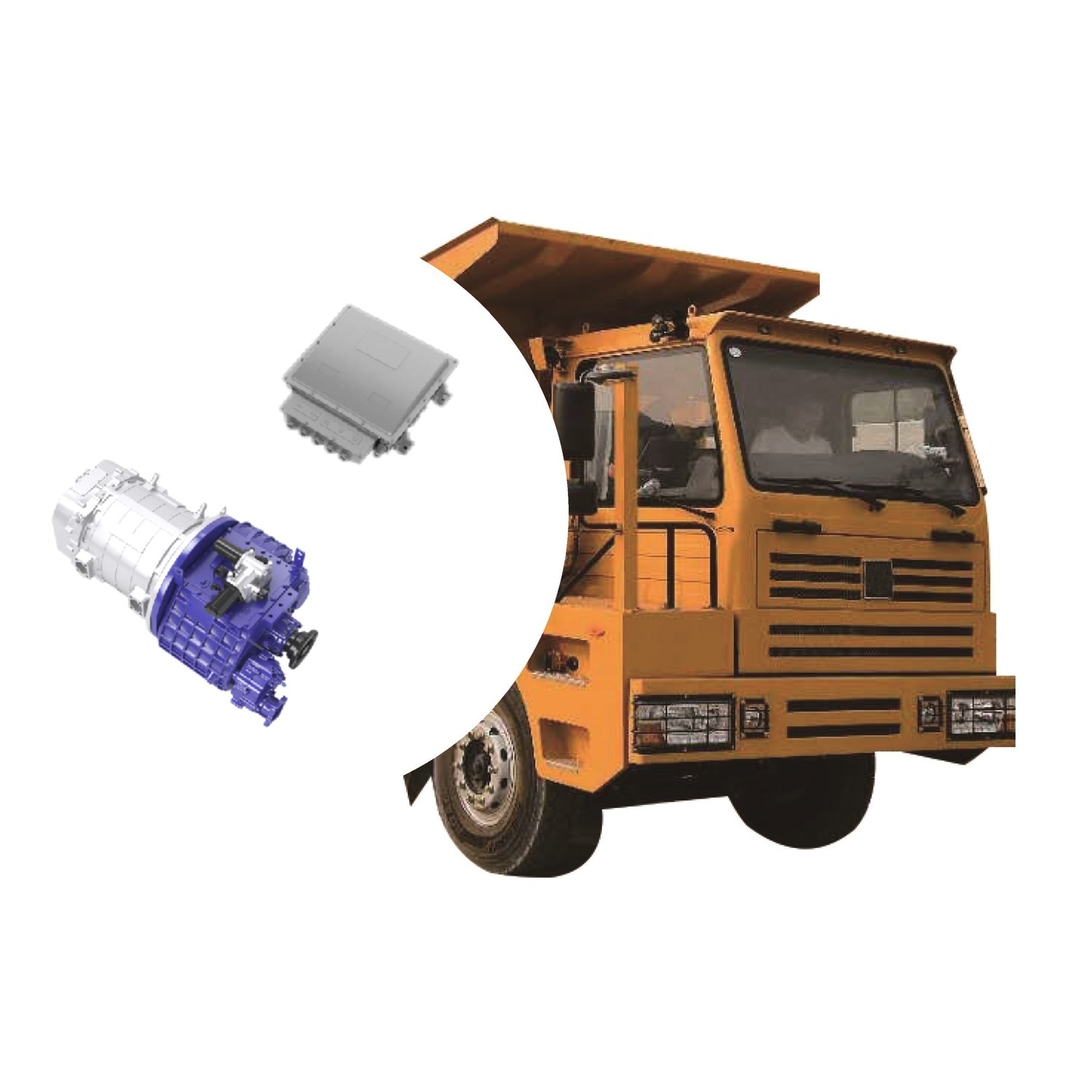 EMT 315kW-455kW 49-70 tons Pure Electric Drive System for Electric Mining Truck or Special Truck 4 speed transmission