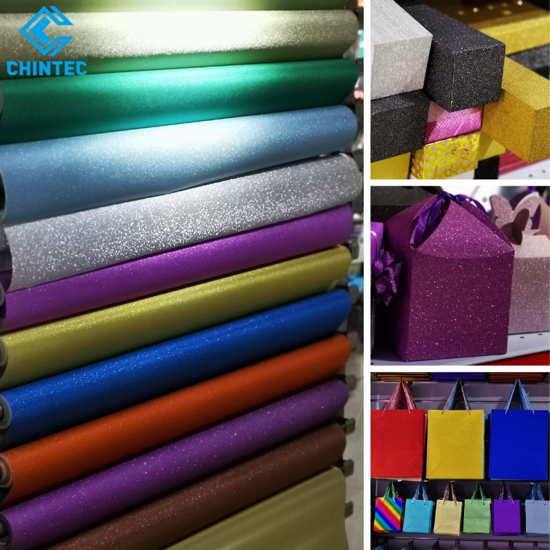 Shiny Sparkle Plastic PP Roll Glitter Lamination Film, Distinctive Brand Image Effect