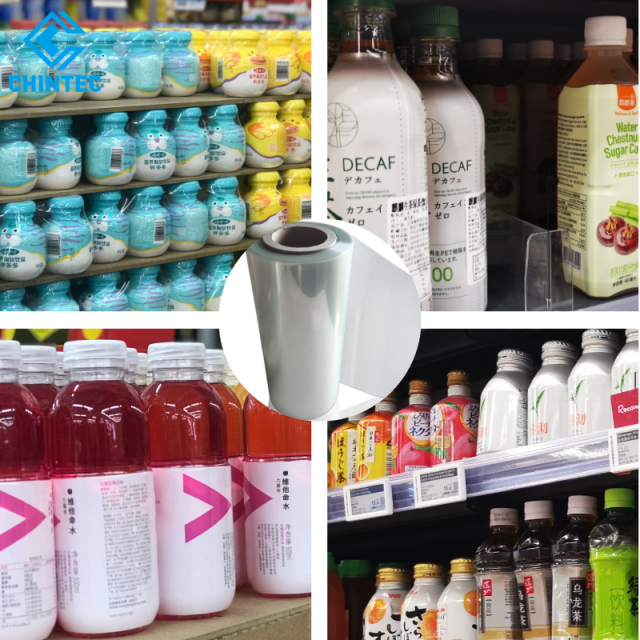 Higher Shrinkage Bottle Label and Sleeve Film Roll PETG Shrink Film, Thickness 35, 40, 45, 50micron
