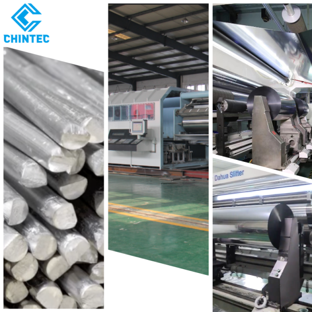 Good Adhesion and Brightness Metallic Surface Evaporated Gold Silver Colored Aluminum Tin Foil