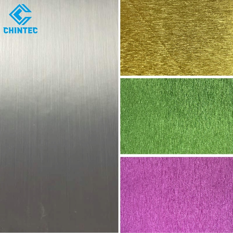 Silver Gold Brushed Polyester Laminate Film Acrylic Coated for Luxury Printed Jobs and Presentation