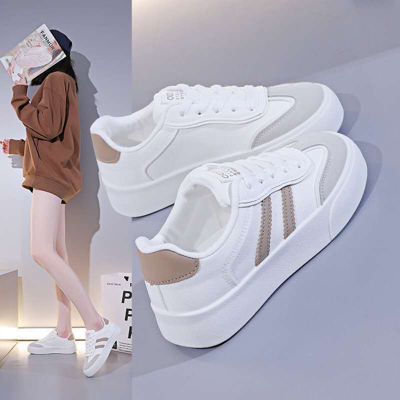 Retro Platform Trainers — Contrast Stripe
