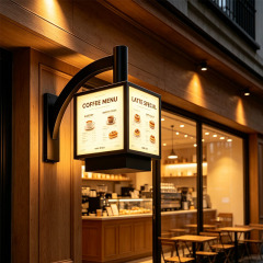 Custom Single‑Layer Rotating Wall‑Mount Light Box | 4‑Sided Bespoke Signage,MY SHOP,Custom Single‑Layer Rotating Wall‑Mount Light Box | 4‑Sided Bespoke Signage