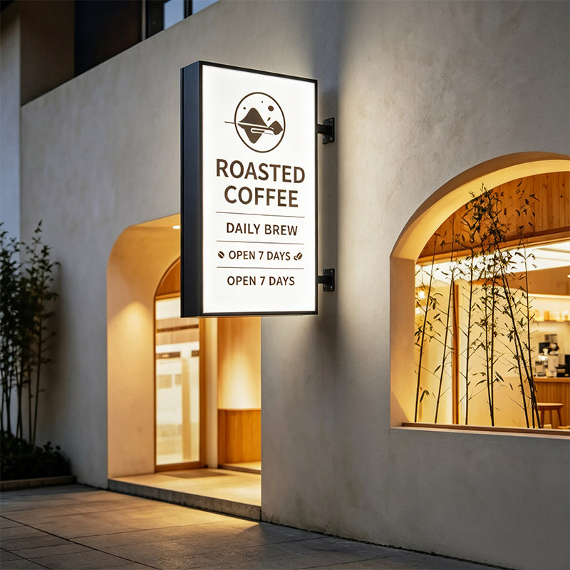 Double-Sided Side-Mounted LED Light Box Sign | PC Sheet UV Printed Outdoor Commercial Signage,MY SHOP,Double-Sided Side-Mounted LED Light Box Sign | PC Sheet UV Printed Outdoor Commercial Signage