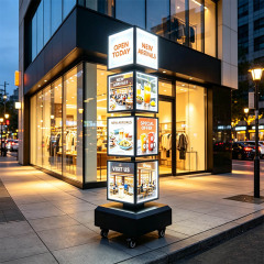 Heavy‑Duty 4‑Layer Rotating Light Box | Remote‑Controlled LED Vertical Advertising Display,MY SHOP,Heavy‑Duty 4‑Layer Rotating Light Box | Remote‑Controlled LED Vertical Advertising Display