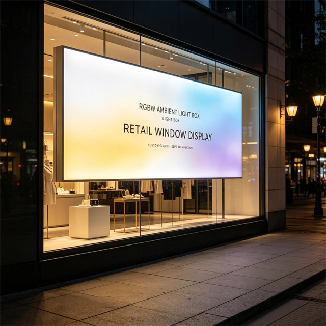 RGBW Mood Light Box | Custom Dream‑Color Changing Commercial Signage,MY SHOP,RGBW Mood Light Box | Custom Dream‑Color Changing Commercial Signage