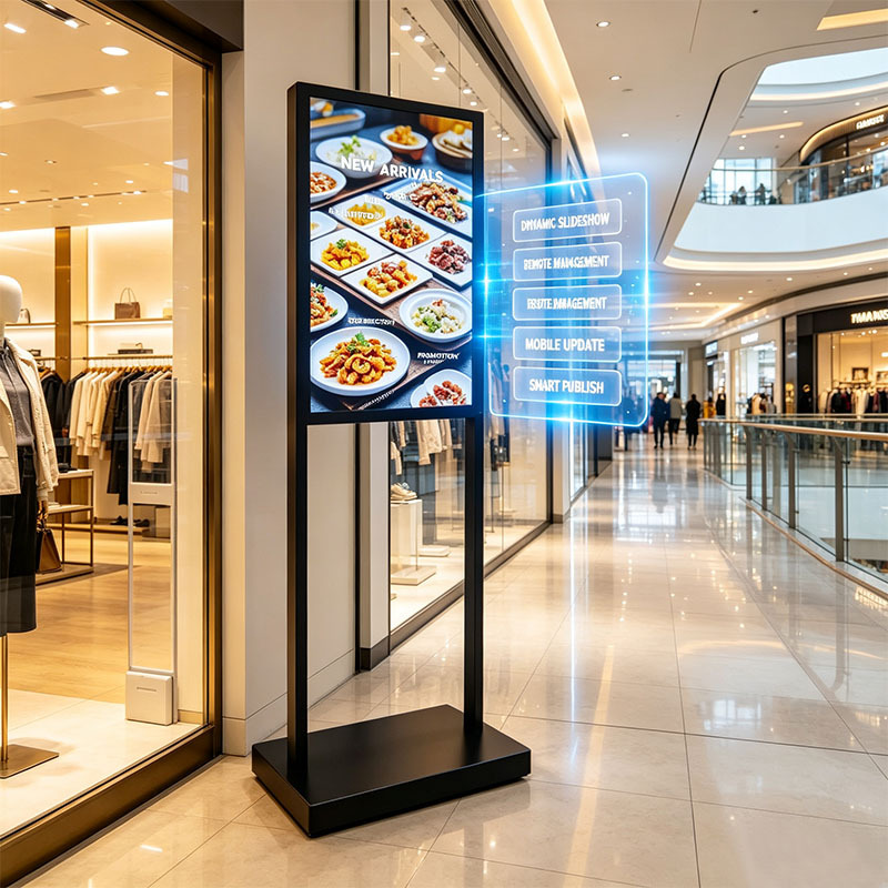 Smart Digital Floor-Standing Light Box | 750cd High-Brightness Remote Managed Display,MY SHOP,Smart Digital Floor-Standing Light Box | 750cd High-Brightness Remote Managed Display