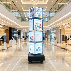 Heavy‑Duty 4‑Layer Rotating Light Box | Remote‑Controlled LED Vertical Advertising Display,MY SHOP,Heavy‑Duty 4‑Layer Rotating Light Box | Remote‑Controlled LED Vertical Advertising Display