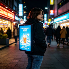 Backpack‑Mounted Digital Advertising Kiosk | Portable Battery‑Powered Remote‑Controlled Street Display,MY SHOP,Backpack‑Mounted Digital Advertising Kiosk | Portable Battery‑Powered Remote‑Controlled Street Display