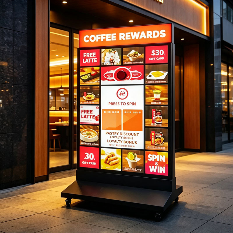 Floor‑Stand Spin‑to‑Win Interactive Prize Draw Light Box | In‑Store Customer Engagement Kiosk,MY SHOP,Floor‑Stand Spin‑to‑Win Interactive Prize Draw Light Box | In‑Store Customer Engagement Kiosk