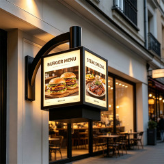 Custom Single‑Layer Rotating Wall‑Mount Light Box | 4‑Sided Bespoke Signage,MY SHOP,Custom Single‑Layer Rotating Wall‑Mount Light Box | 4‑Sided Bespoke Signage
