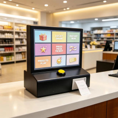 Tabletop Lucky Draw Light Box | Press-Button Prize Draw with Ticket Printout & LED Animation,MY SHOP,Tabletop Lucky Draw Light Box | Press-Button Prize Draw with Ticket Printout & LED Animation