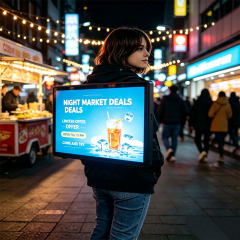 Backpack‑Mounted Digital Advertising Kiosk | Portable Battery‑Powered Remote‑Controlled Street Display,MY SHOP,Backpack‑Mounted Digital Advertising Kiosk | Portable Battery‑Powered Remote‑Controlled Street Display