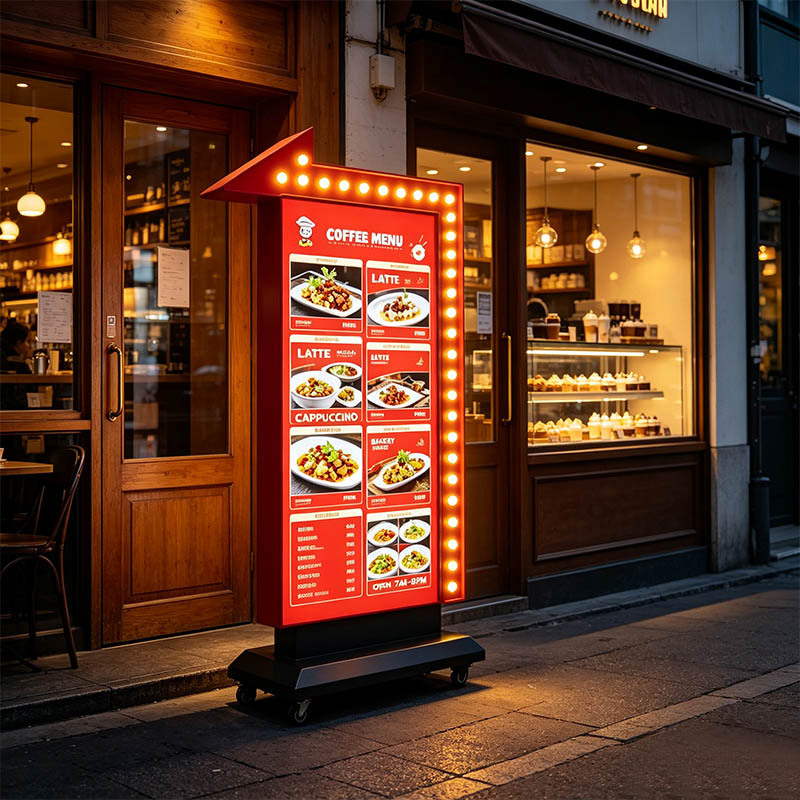 Mobile Marquee Arrow Light Box | Double‑Sided Soft‑Fabric Signage With Running Bulb Effect,MY SHOP,Mobile Marquee Arrow Light Box | Double‑Sided Soft‑Fabric Signage With Running Bulb Effect